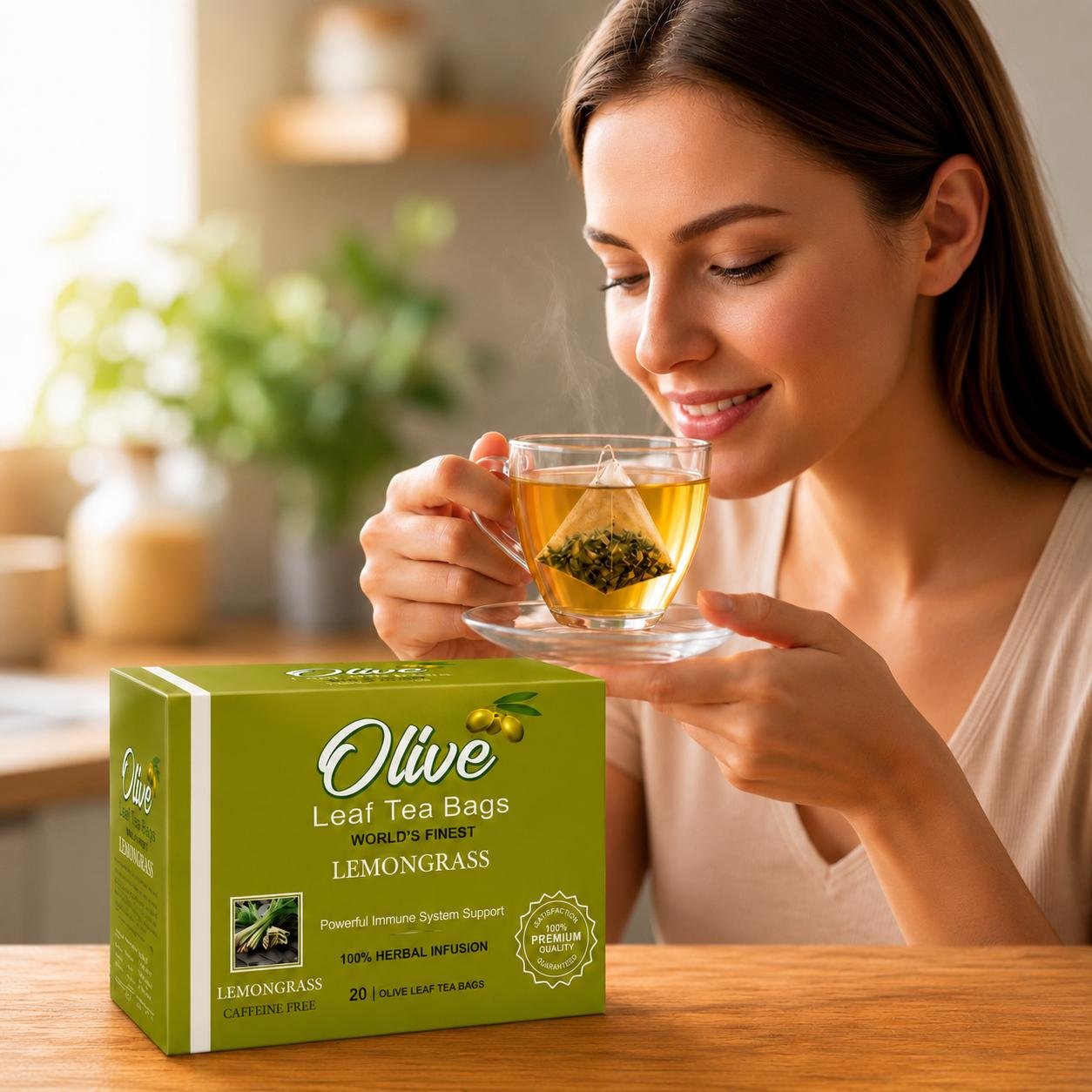 Lemongrass & Olive Leaf Tea - Image 3