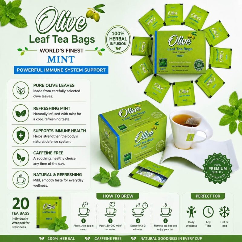Mint & Olive Leaf Tea