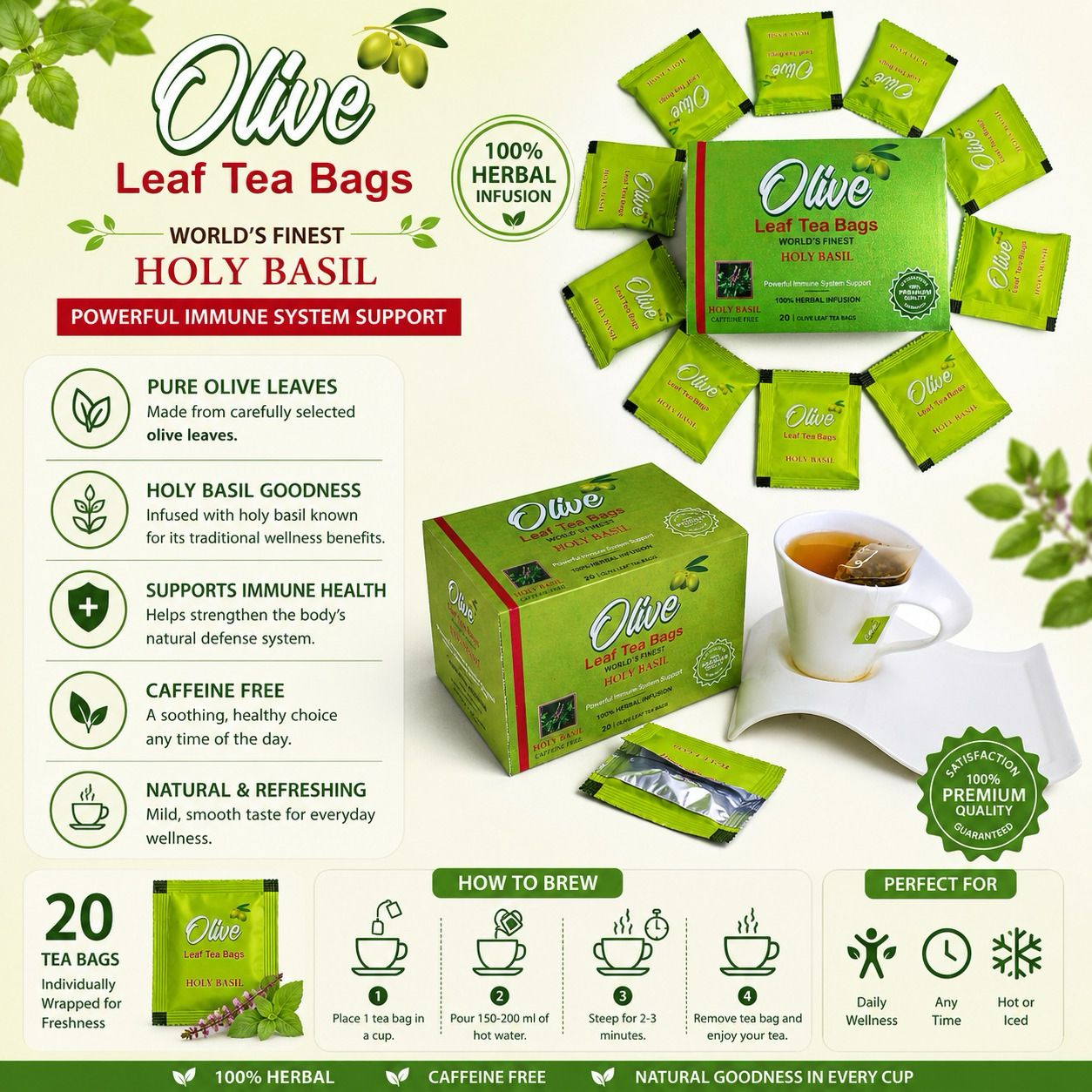 Holy Basil & Olive Leaf Tea - Image 3